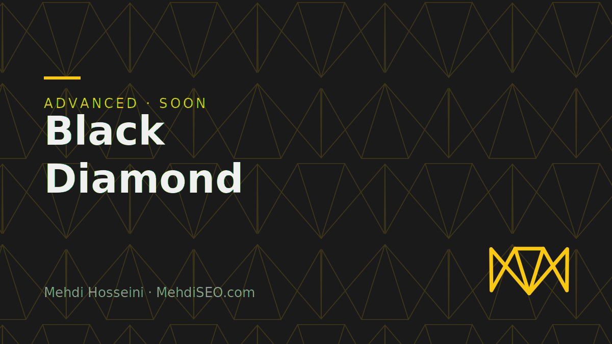 Black Diamond taught by Mehdi Hosseini